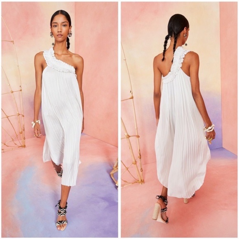 Ulla Johnson Off-Shoulder Jade Cocktail Dress in white